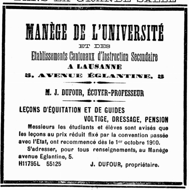 Mens sana in corpore sano - Publicité équitation 1900